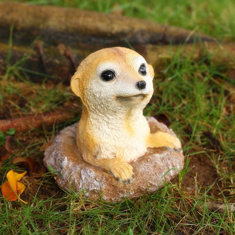 Picture of Outdoor Garden Decoration Courtyard Balcony Layout Ornaments Garden Decoration Simulation Animal Meerkat Meerkat Ornaments