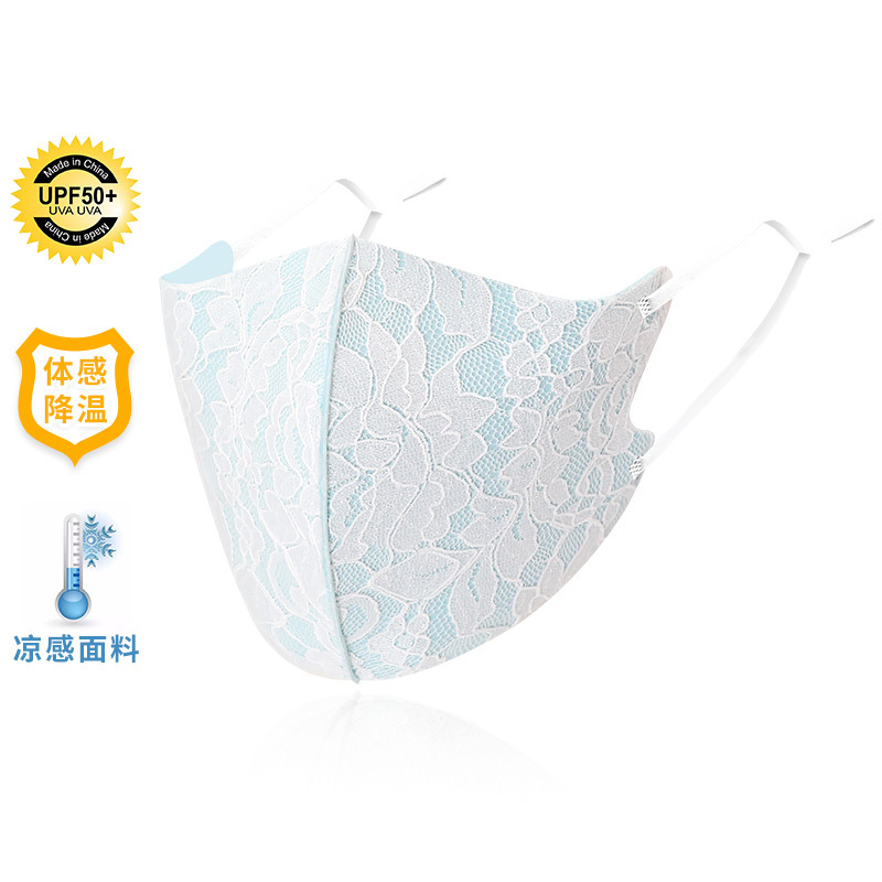 Picture of Composite Lace Mask, Breathable Lace, Adjustable Amazon Cloth Mask, Sun Protection, Windproof, Dustproof, Warm Mask