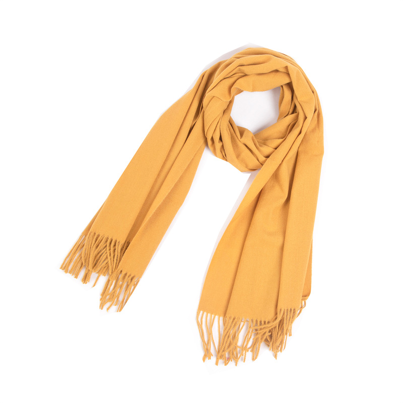 Picture of Foreign trade Europe and the United States new autumn and winter scarf women's polyester thorn hair tassel solid color scarf shawl dual-use manufacturers wholesale