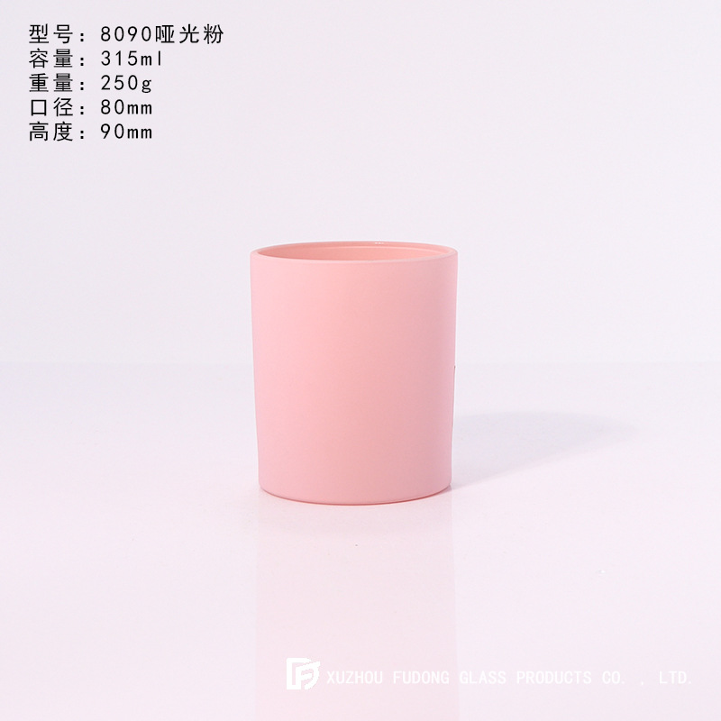 Picture of Color Frosted Candle Holder Glass Aromatherapy Candle Cup Creative Fashion Candle Jar DIY Aromatherapy Candle Holder with Lid for Home