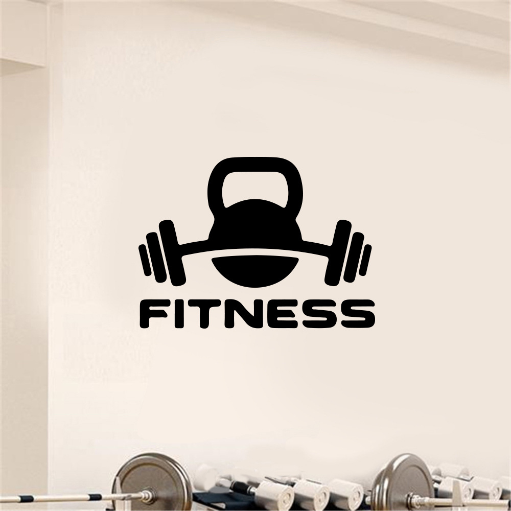 Picture of Fitness Weightlifting Fitness Living Room Bedroom Gym Wall Sticker Export Manufacturer European and American Proverbs Paper Js007