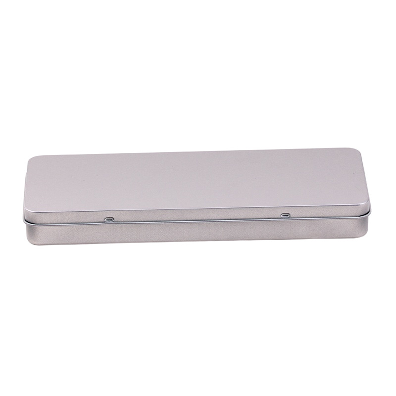 Picture of Rectangular Tinplate Box Pencil Eraser Storage Stationery Box Pen Conjoined Flip Cover Custom Tin Box