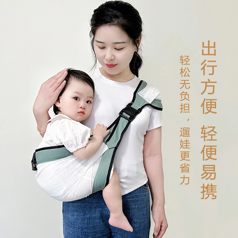 Picture of Baby strap baby hug baby artifact big children hug drag horizontal front hug dual-use multifunctional outing waist stool breathable