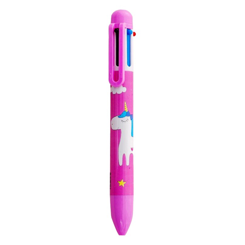 Creative cartoon unicorn Flamingo 6 color color ballpoint pen hand account special pen stationery ballpoint pen wholesale