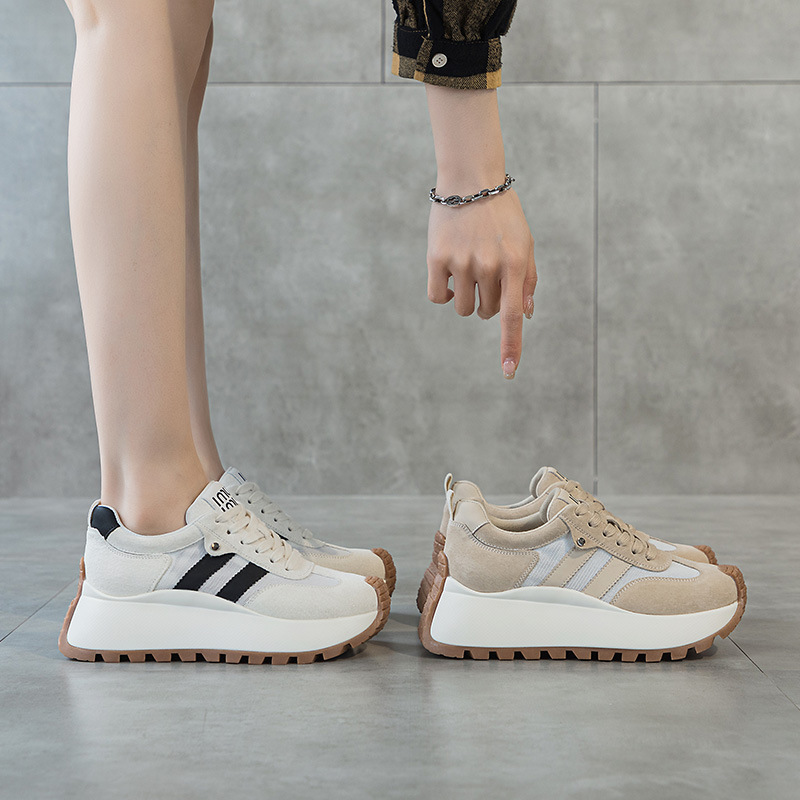 2025 New Low-Top Sports Casual Breathable Forrest Gump Daddy Shoes Women's Small Size 3233 Thick-Soled Height-Increasing Women's Shoes