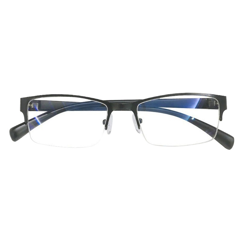 Red-Green Mixed-Colored Weak Glasses Half-Frame Black Unisex Alloy Frame Driving Design Correcting Color Weak Glasses