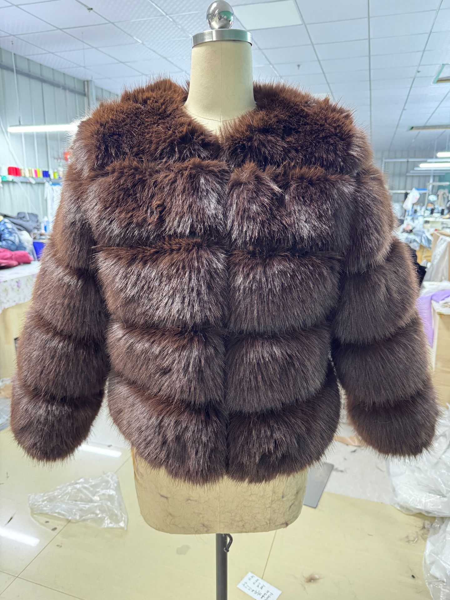 Picture of Fur European and American best selling faux fox fur faux fur coat women's short long sleeve fur faux fur coat