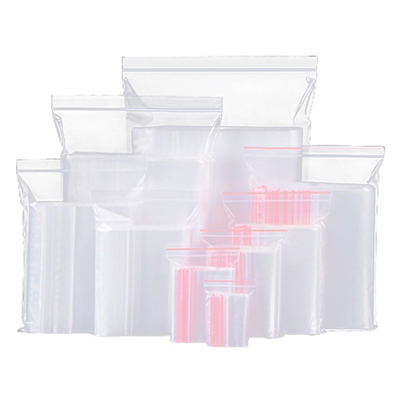 Cross-Border Pe Ziplock Bag Transparent Thickeneded Wholesale Disposable Sealed Bag Large Medium Small Food Grade Sealed Bag