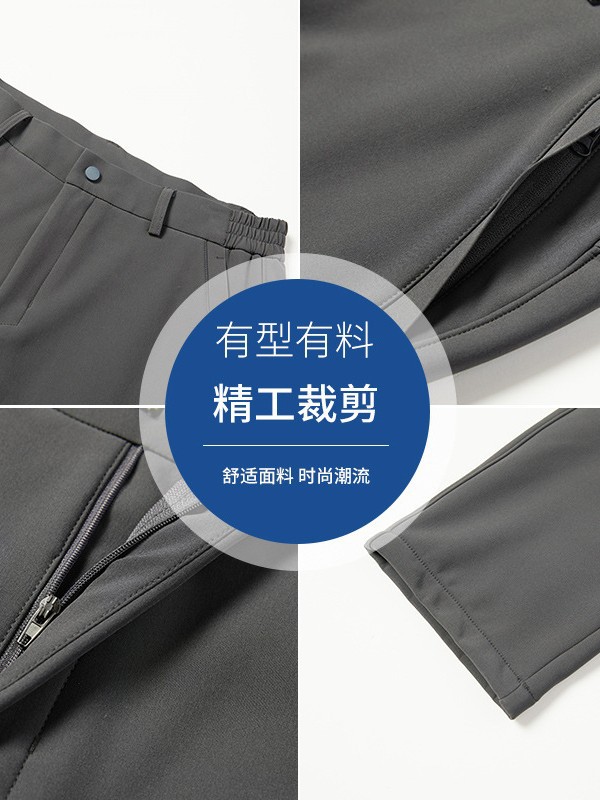 New Outdoor Casual Pants Solid Color Windproof Waterproof Warm Hiking Pants Couple Softshell Pants Outdoor Sports Pants