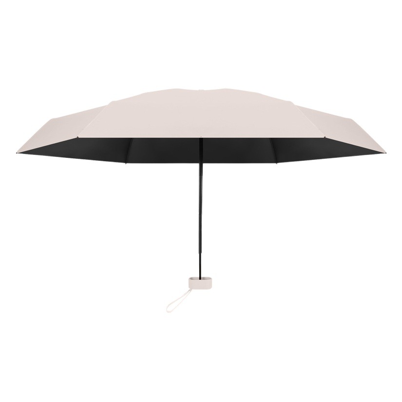 2023 New Flat Six-fold Umbrella Sunshade 14cm Card Five-fold Folding Mini Ultra Light Sun Umbrella Advertising Umbrella