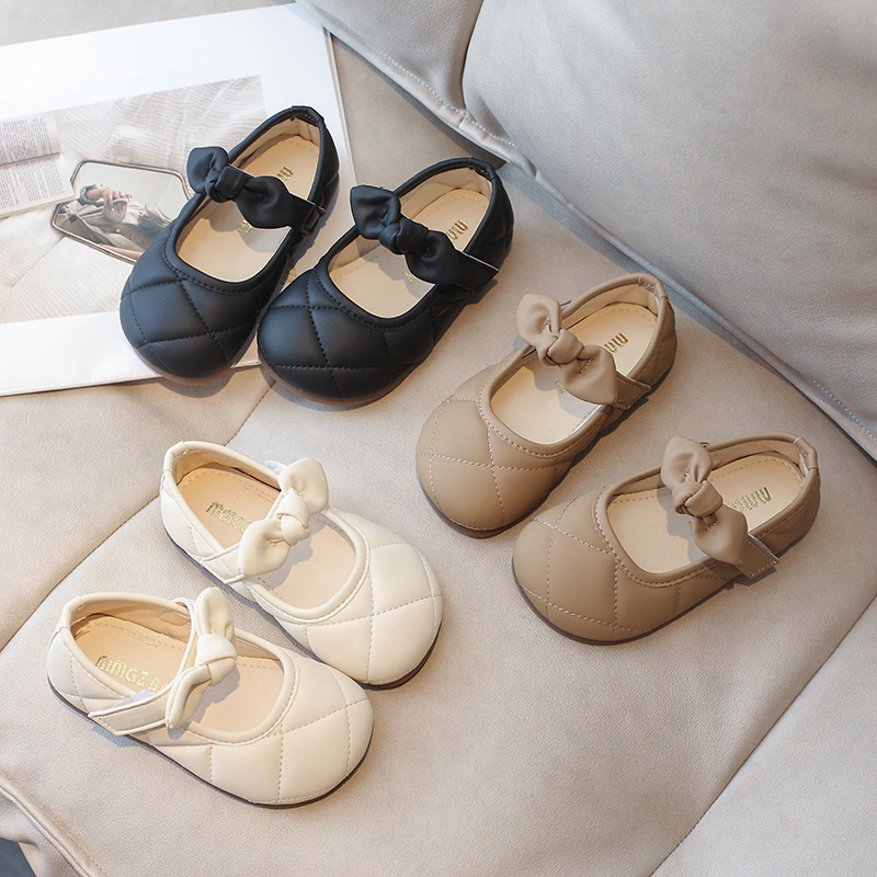 Girls' Fashion Small Leather Shoes 2025 Spring and Autumn Children's Korean Princess Shoes Soft Sole Baby Toddler Shoes Girls Single-layer Shoes