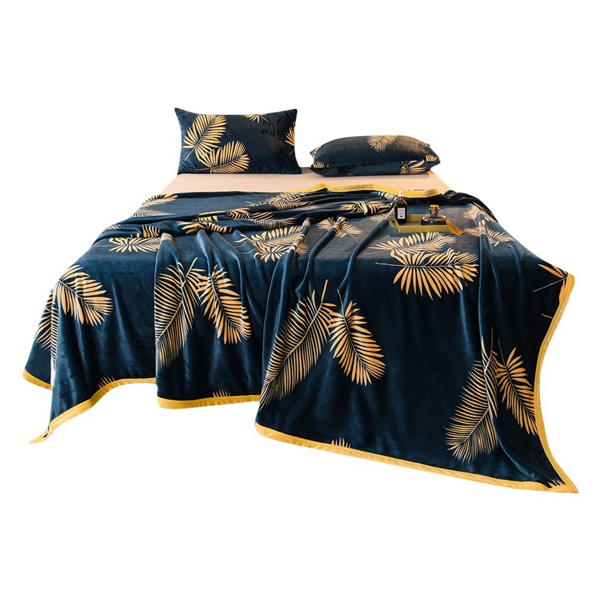Winter milk velvet flannel blanket single double velvet blanket sheets nap air conditioning blanket activity gift wholesale