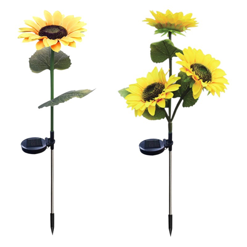 Cross-Border led solar sunflower lamp lawn lamp pastoral outdoor simulation plug-in lamp garden lamp source manufacturer