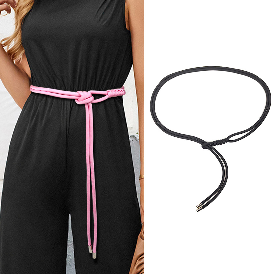 New Casual Style Women's Round Rope Thin Belt Women's Skirt Decorative Sweater Knot Waist Rope Coat Waist