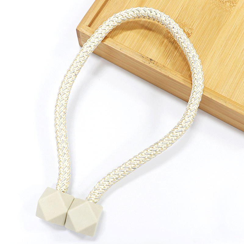 Picture of Cross-border Wholesale Creative Rubik's Cube Magnetic Buckle Punch-free Pair Pack Simple Curtain Buckle Tying Rope Accessories Curtain Strap