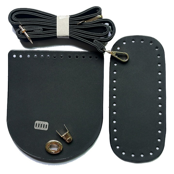 Picture of New Hand-Woven Bag Bottom Cover Long Shoulder Strap Accessories DIY Pin Hook Rattan Homemade Woven Bucket Bag