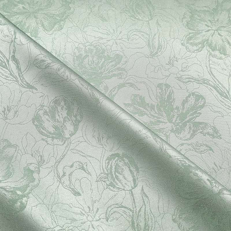 Picture of Tulip Pattern Jacquard Fabric New Chinese Style Brocade Chinese Style Chinese Style Cheongsam Fabric Dark Pattern Brocade Fabric