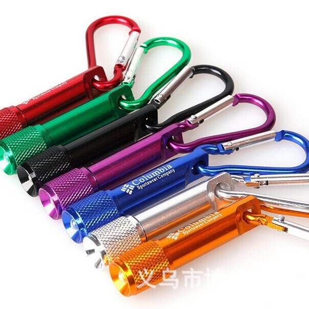 Mountaineering buckle small flashlight Columbia mini mountaineering buckle small strong flashlight mountaineering buckle electronic lamp 16g
