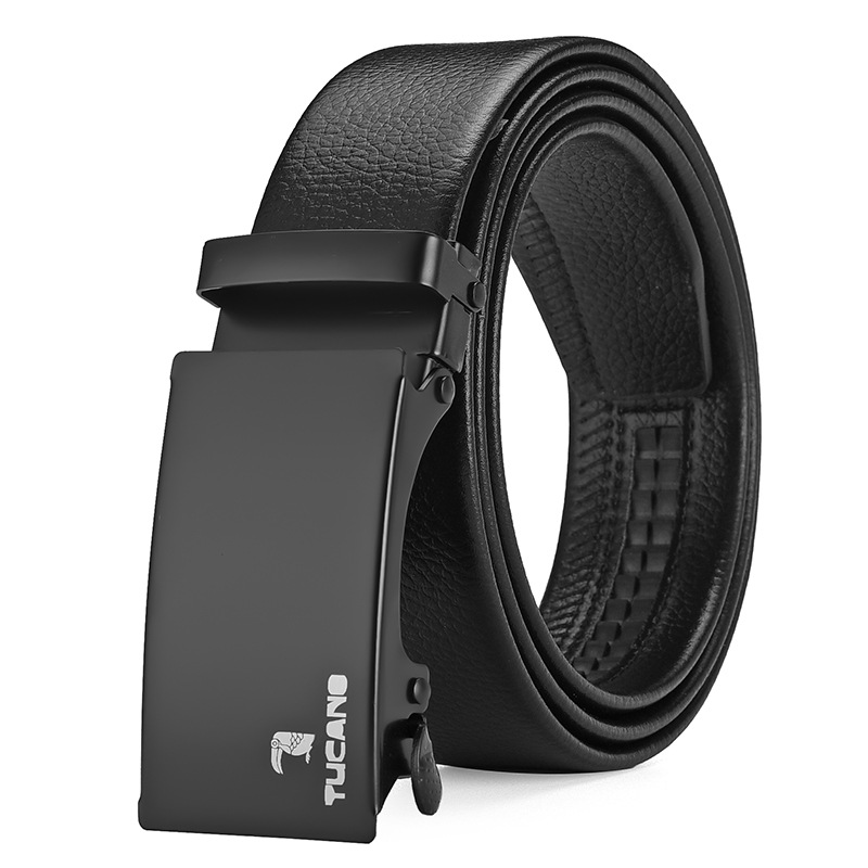 Picture of ceali kievr men's belt automatic buckle kangaroo belt pants belt TikTok fast hand online popular