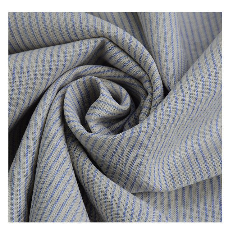 Factory wholesale cotton fabric yarn-dyed vertical stripe plain fabric ladies skirt men's shirt fabric