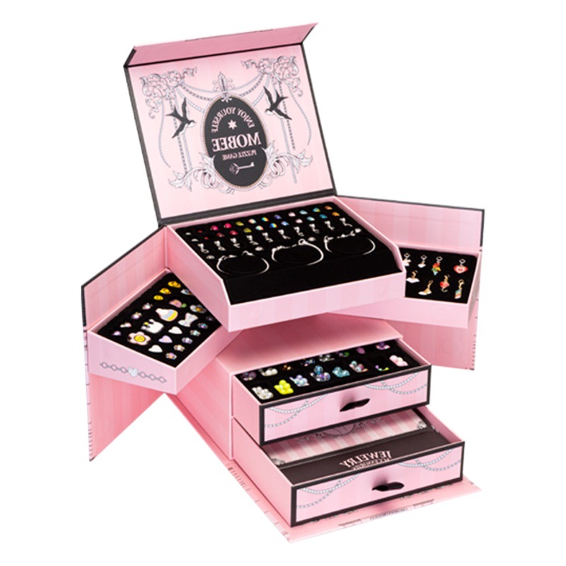 mobee children's beaded toy suit Beautiful Star Castle diy jewelry gift box gift girl play house gift