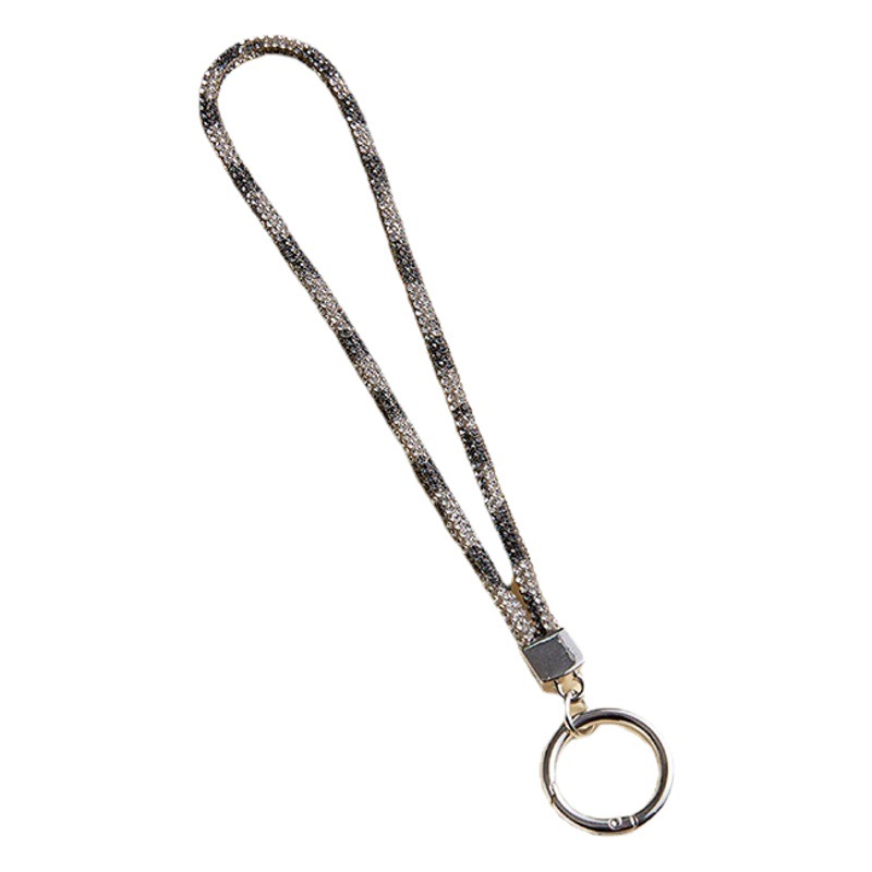 Full Drill Mobile Phone Chain with Drill Hanger Lanyard with Drill Keychain Full Drill Key Lanyard with Ring Mobile Phone Lanyard