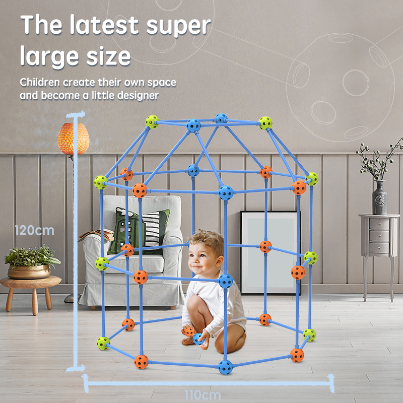 Three-Dimensional Large Tent Building Blocks Children's Educational Toys Building Castle Tent Insert Plastic Building Block Set