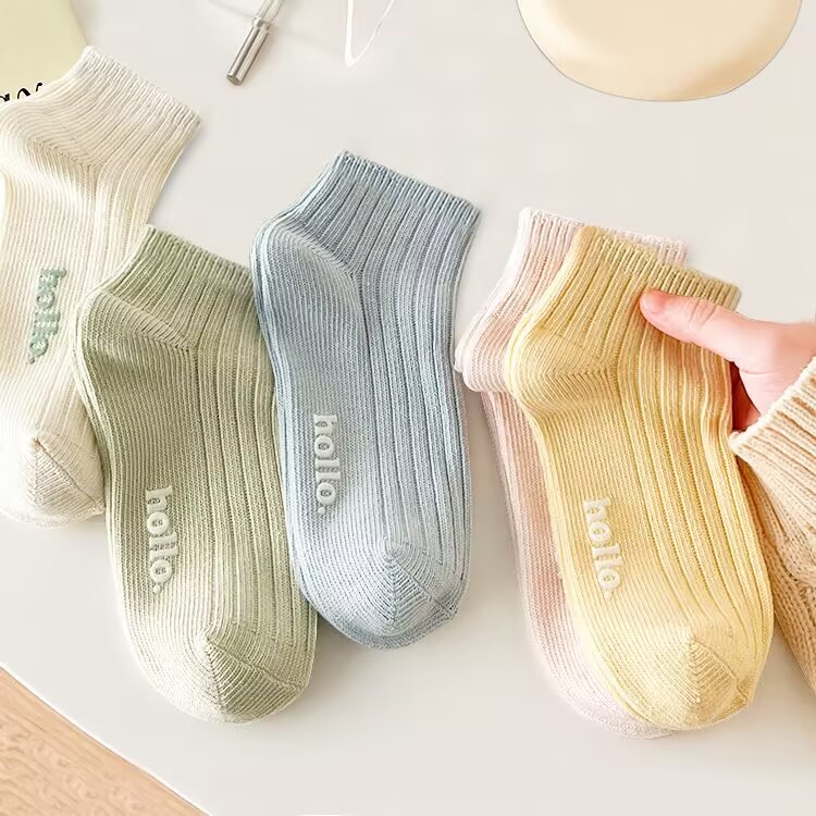 Picture of Solid Color Socks Women's Trendy All-match Boat Socks Macaron Color Short Socks Simple Short Socks Student Sports Socks Cotton Socks