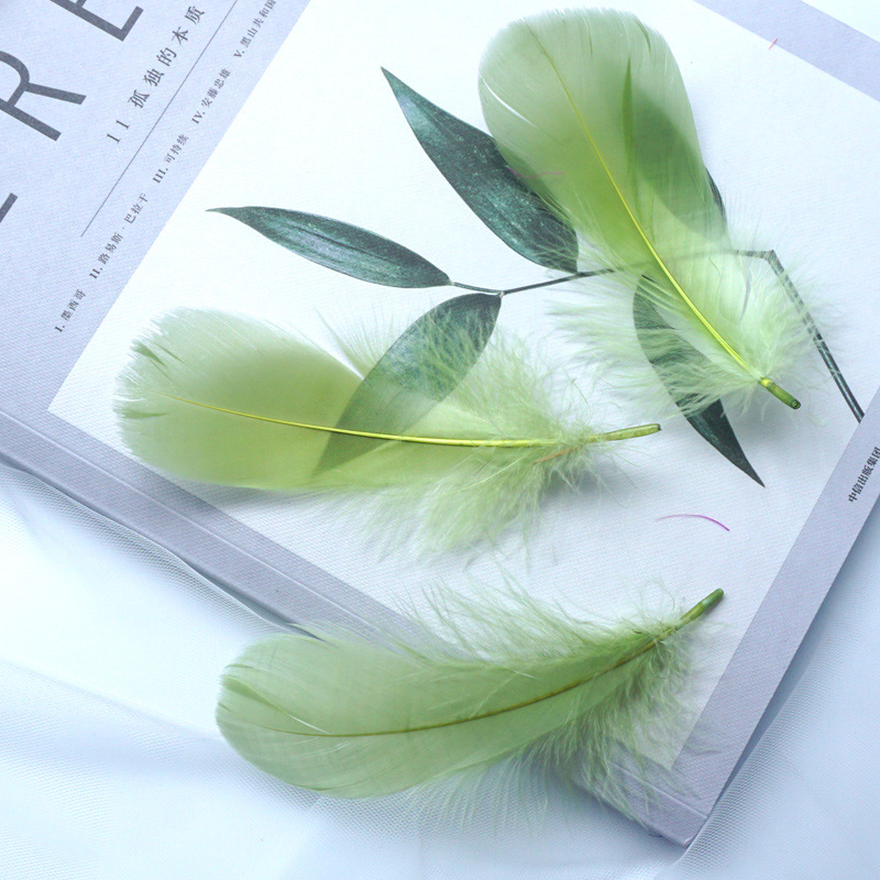 Picture of Macaron color feather decoration goose feather large and medium floating dream catcher gift box filled bouquet diy handmade material