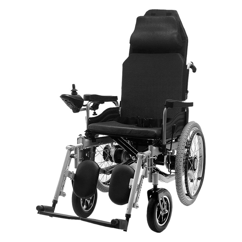 Official Big Wheel Reclining Electric Wheelchair Elderly Folding Car Lightweight Disabled Smart Scooter