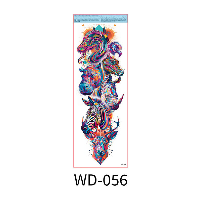 Picture of Full Arm Tattoo Sticker Cross-border New Waterproof Sweat Simulation Cross Buddha Black and White Colorful Personality Full Arm Temporary Tattoo