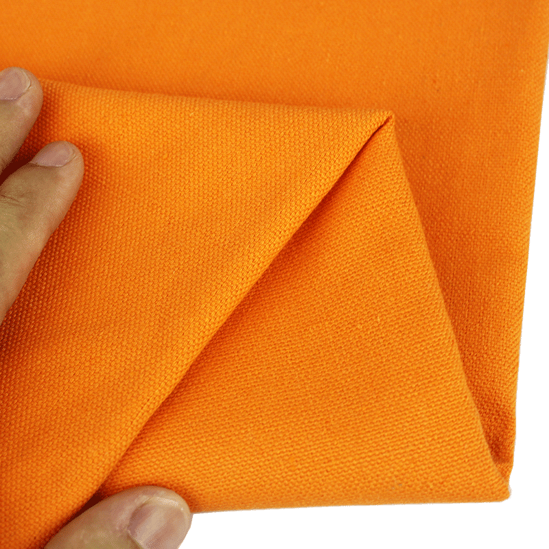 Half-meter price orange cotton canvas fabric for diy tablecloth curtain fabric mat cushion thickened wear-resistant