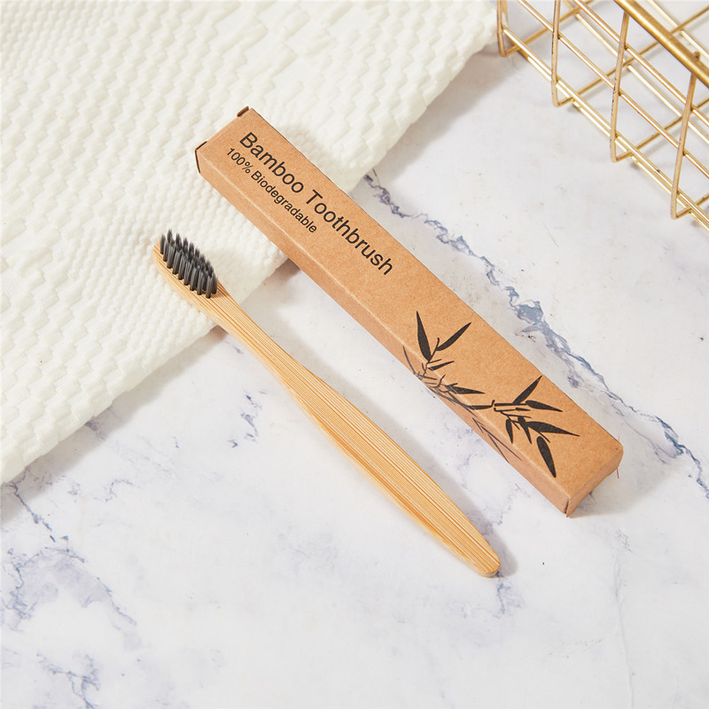 Picture of Hotel Bamboo Toothbrush Bamboo Toothbrush Bamboo Charcoal Kidsren's Bamboo Handle Wooden Soft Hair Logo Portable Environmentally Friendly Kidsren's Health
