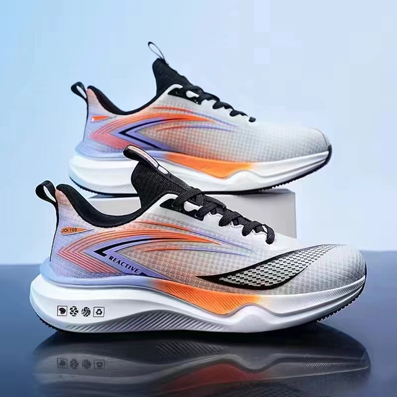 Breathable men's shoes 2025 cross-border new fish mesh surface soft-soled men's sneaker lightweight high-elastic running shoes for men