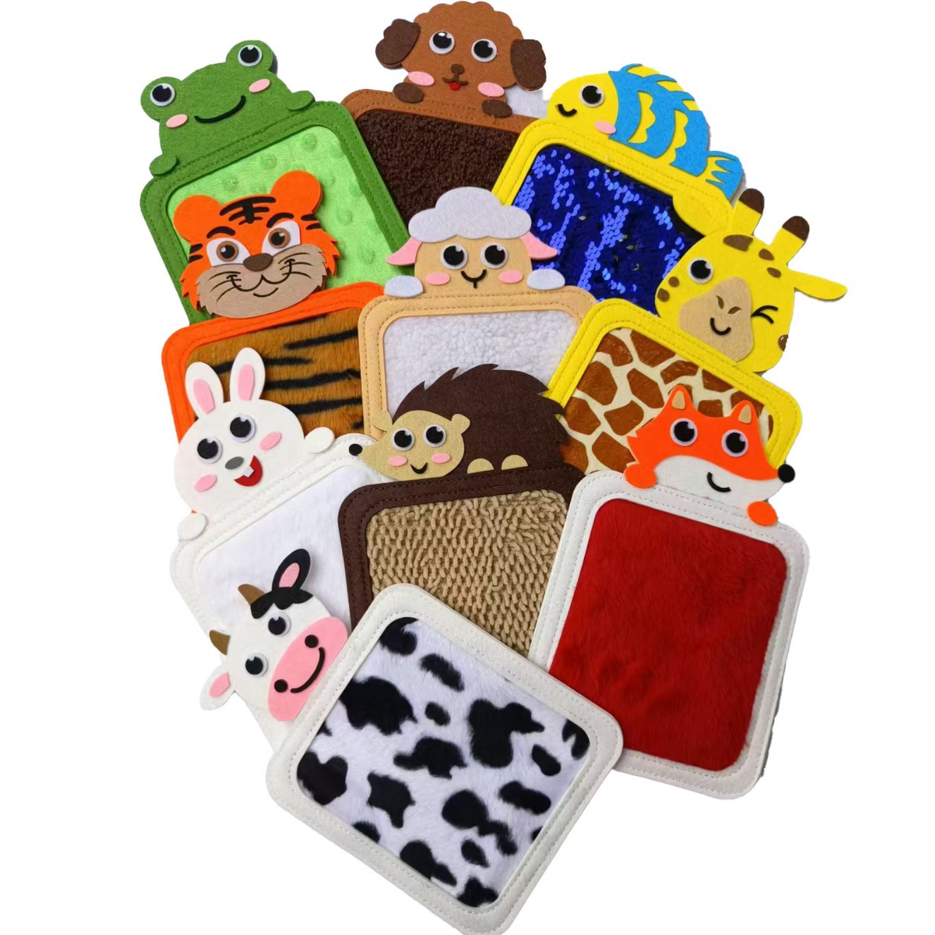 Felt Sensory Mini Mats, Various Textures, Game Mats, Wall Panels, Manufacturers Wholesale Animal Touch Mats