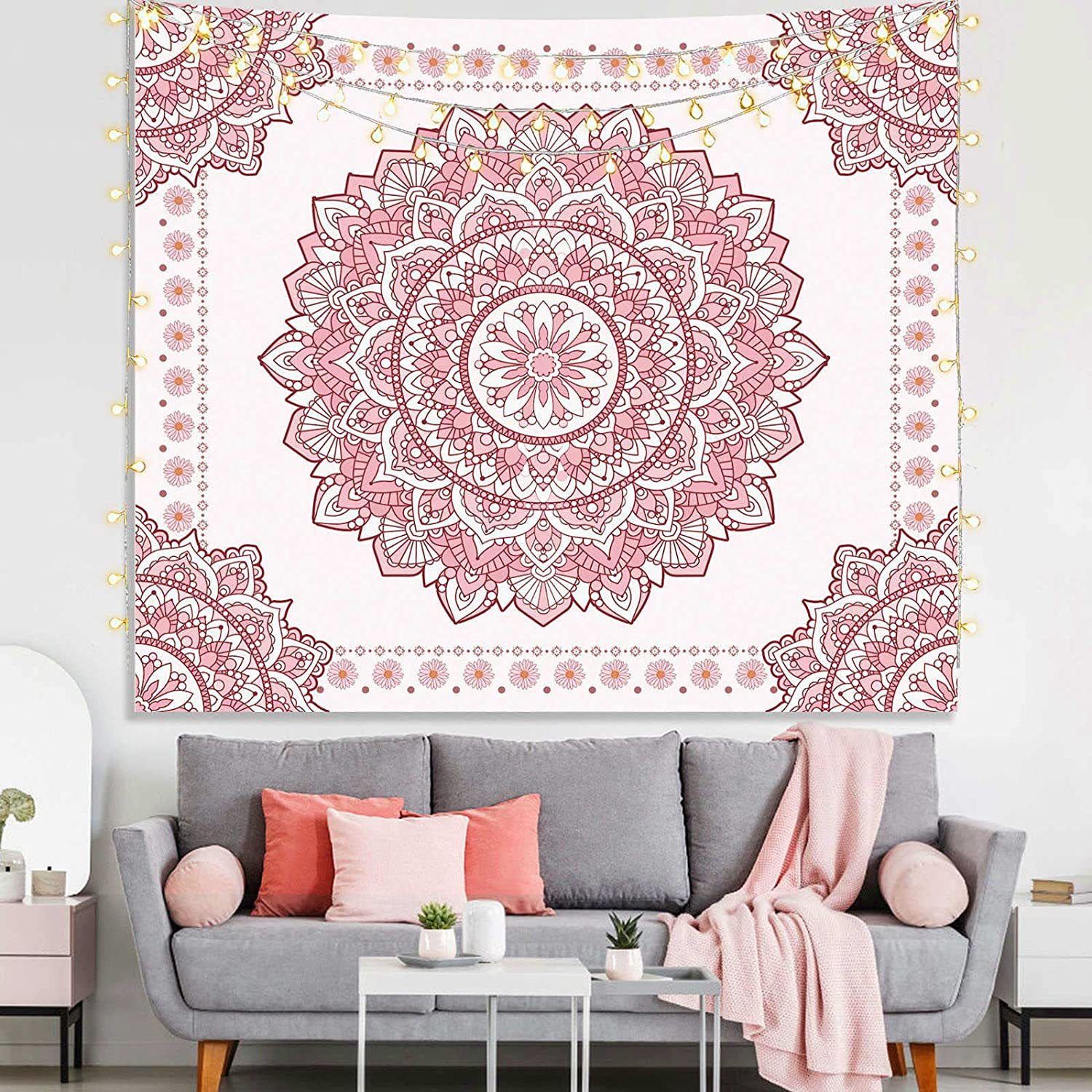 Bohemian Style Rectangular Tapestry Mandala Wall Hanging Cloth Room Vintage Decorative Wall Cloth Ins Background Cloth