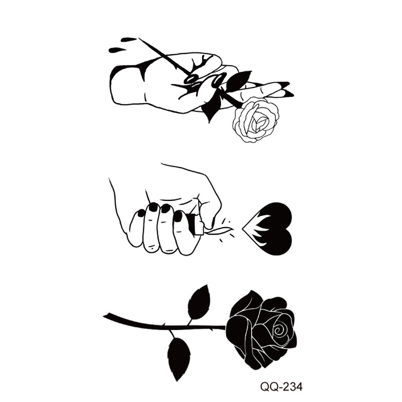 Picture of New waterproof small fresh tattoo stickers color black and white 1000 can be any combination of manufacturers wholesale