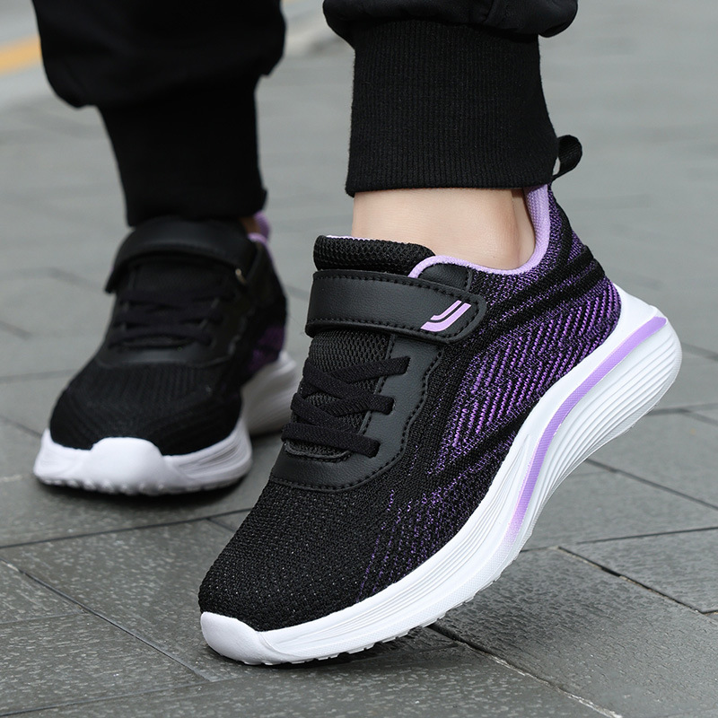 Cross-border hot girls sneaker 6-12 years old spring and autumn new breathable mesh girl fashion running shoes