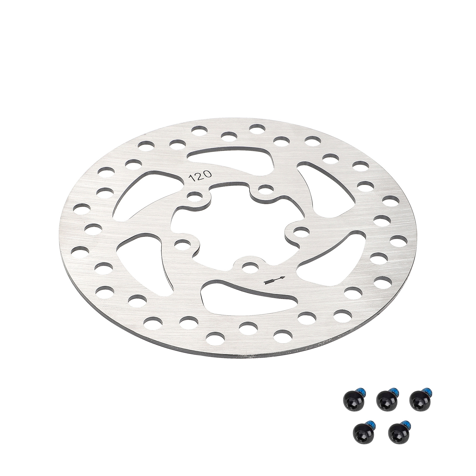 120mm Five-Hole Disc Brake Disc M365 Pro Electric Scooter Stainless Steel Brake Pad Brake Disc Brake Device