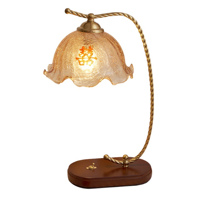 Wedding rechargeable desk lamp touch bedside lamp bedroom retro festive long lamp wedding dowry gift gift gift for others