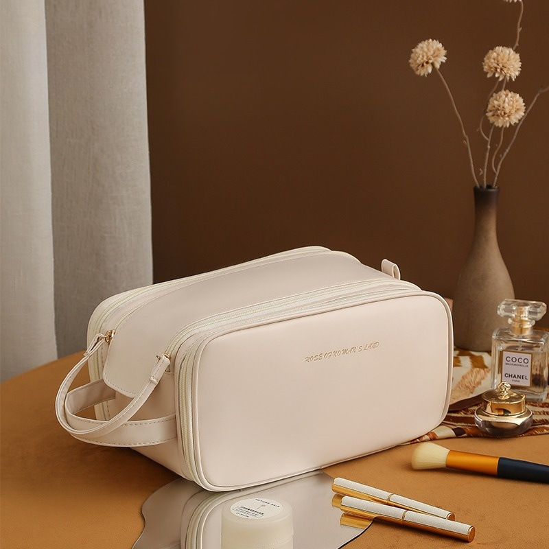 Picture of ins style portable cosmetic bag large capacity travel portable wash bag new super popular wash cosmetics storage bag