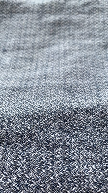 Picture of Linen Color Spun Blue Jacquard Fabric, Pure Linen Extra Wide Jacquard Fabric, French Linen Jacquard Fabric