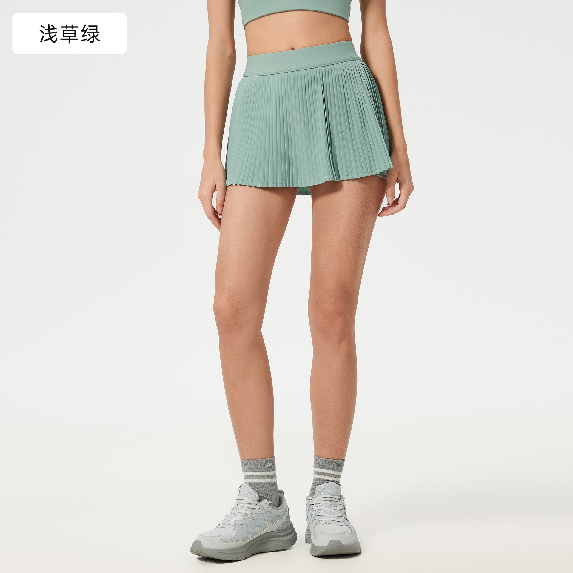 Picture of Ice Breathable Outdoor Sports Skirt Women's Belt Lining Anti-running Tennis Skirt Yoga Fitness Skirt D25008