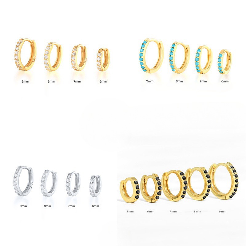 Amazon Europe and the United States cross-border hot-selling circle diamond earrings earrings zircon earrings light luxury fashion earrings jewelry