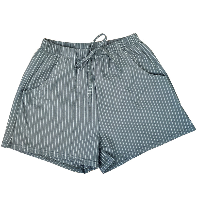 Picture of Women's Loose-Fitting Plus-Size Cotton Shorts, Casual Wide-Leg Summer Striped Shorts with Pockets, 2021 Slimming