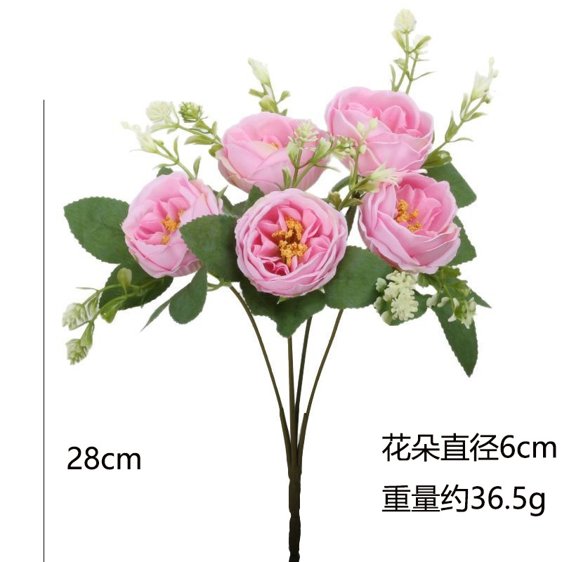 Picture of Amazon Cross-Border Artificial Flower Artificial Eucalyptus Leaf Stem Short Silver Dollar Branch Decorative Leaf Simulated Green Plant Plastic Leaf