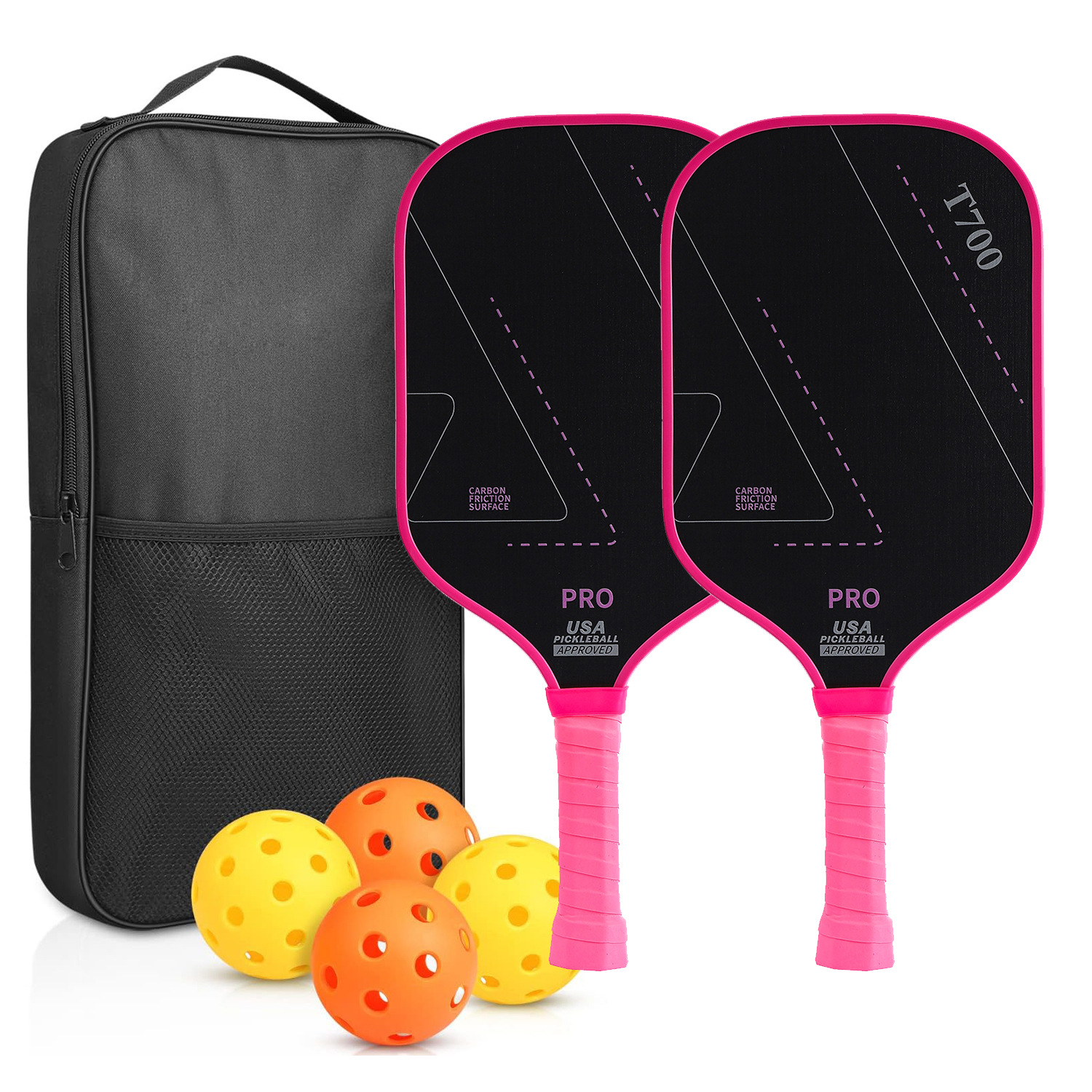 Toray carbon fiber 16mm Peak racket T700 with frosted professional paddle pickleball paddles