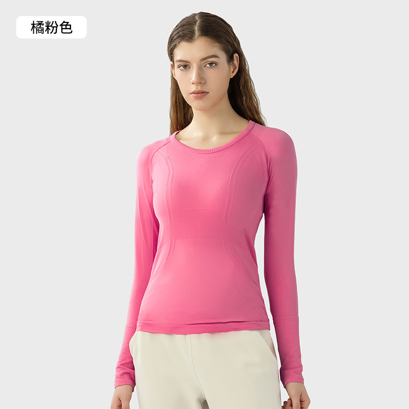 Picture of Cross-Border New Quick-Drying Top Long-Sleeved Women's Sports Running Fitness Breathable Seamless One-Piece Yoga Wear D19083