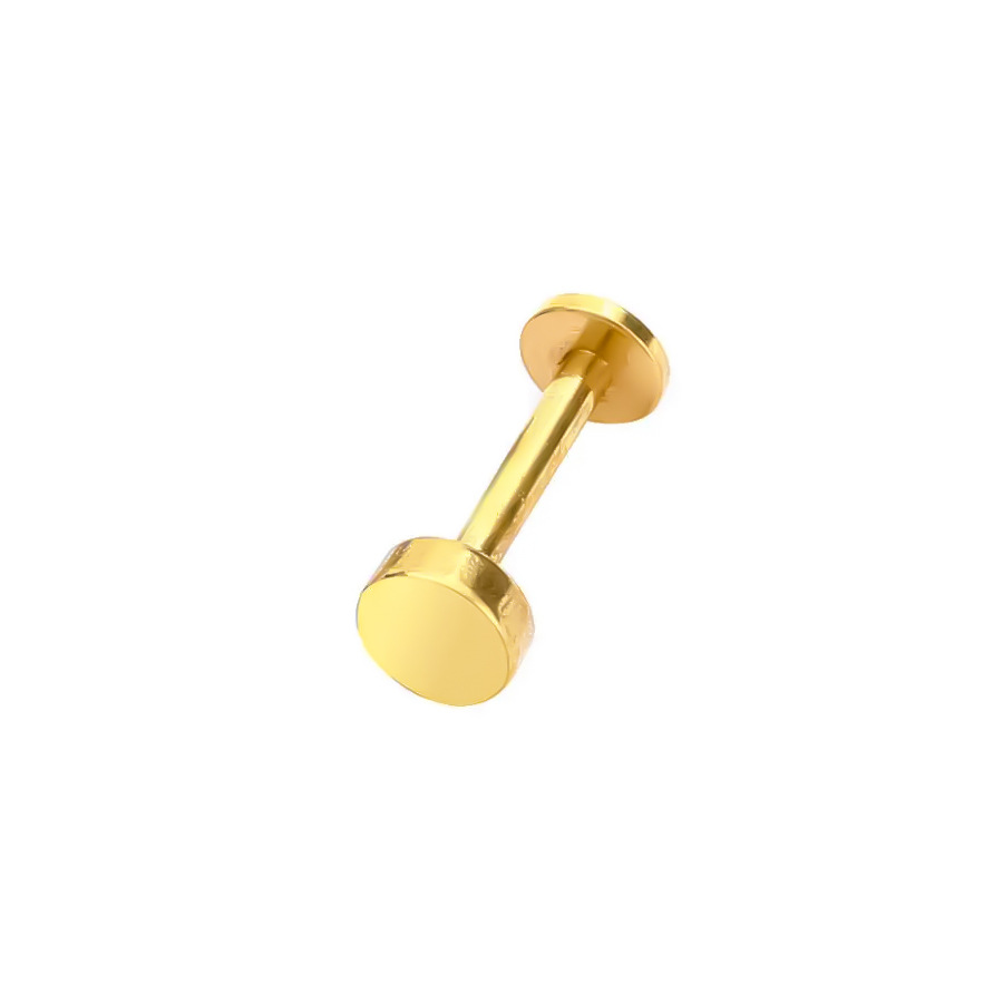 Picture of 2024 new 100% 316L stainless steel hollow moon star geometric figure lip nail ear bone nail 18K gold plated