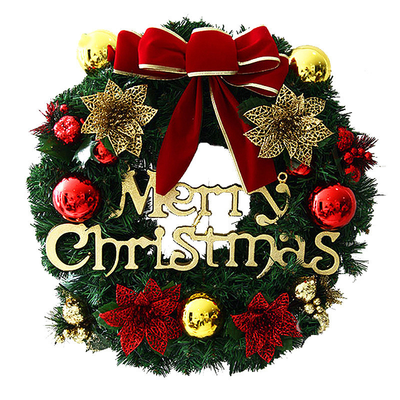 Picture of Christmas Wreath 30cm Christmas Decoration Artificial Wreath Window Door Hanging Christmas Shopping Mall Scene Layout Props